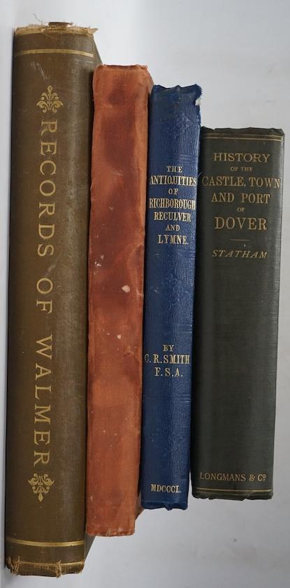 Statham, Rev. S.P.H. - The History of the Castle, Town, and Priory of Dover. 12 plates, 4 plans (1 folded and 2 d-page), original cloth. 1899: Elvin, Rev. Charles R.S. - Records of Walmer together with 